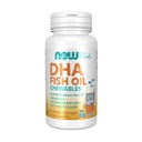 NOW Συμπληρώματα τροφίμων, DHA Kids 100 mg, Υποστηρίζει την υγεία του εγκεφάλου *, Fruit Flavor, 60 Chewable Softgels, συσκευασία μπορεί να ποικίλει