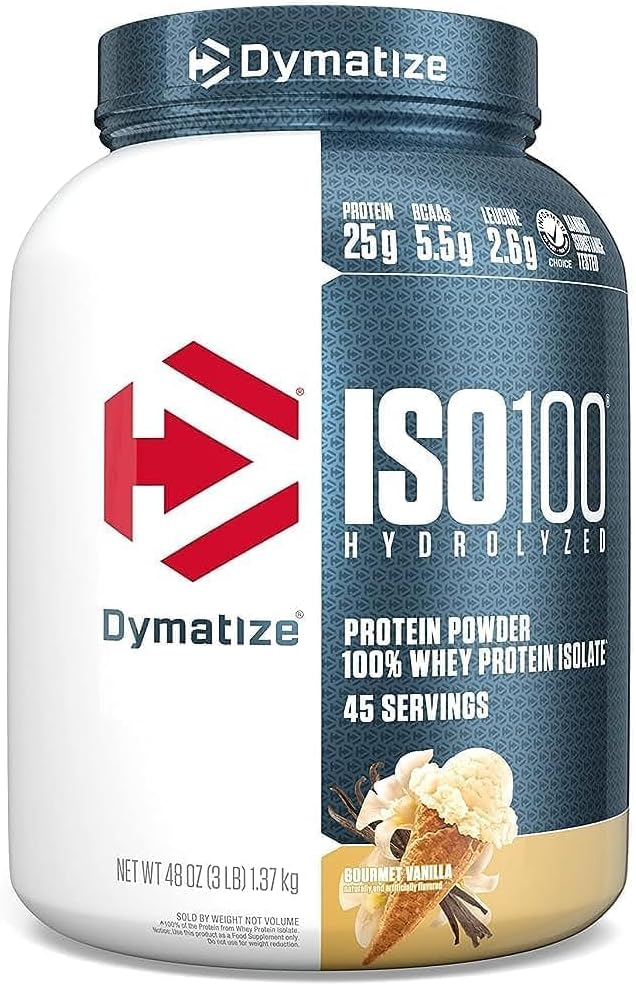 Dymatize ISO 100 Whey Protein Powder Isolate, Gourmet Vanilla (45 μερίδες)
