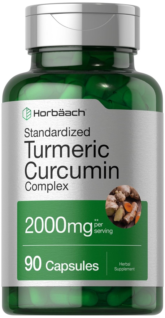 Horbäach Turmeric Curcumin Supplement 2000mg 