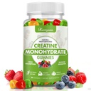 Creatine Monohydrate Gummies - 5g Creatine για γυναίκες άνδρες, Ενισχυμένη μυϊκή δύναμη, ενίσχυση της εστίασης και αντοχής, μυών Builder, L-Ταυρίνη + βιταμίνη B12, Vegan, χωρίς γλουτένη 80 κόμης