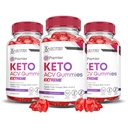 Justified Laboratories Premier Keto ACV Gummies Extreme (2000 mg) - 60 Count, Pack of 3 - Formulated with Apple Cider Vinegar, Folate & Vitamin B12 - Non-GMO, Vegan, Gluten Free - 90 Servings