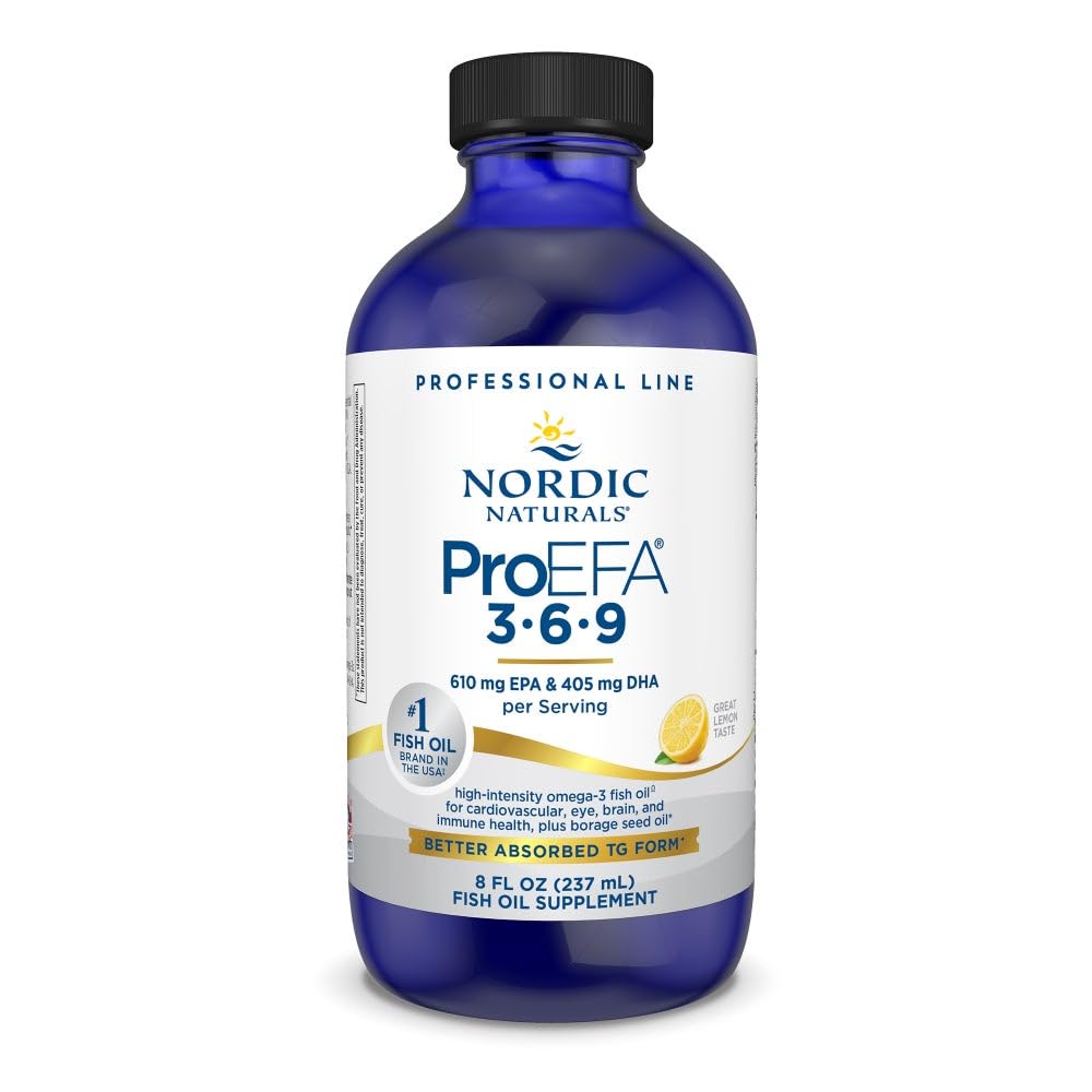 Σκανδιναβικά φυσικά ProEFA 3-6-9, Λεμόνι Γεύση - 8 oz - 1270 mg Ωμέγα-3 - EPA & DHA με Προστιθέμενη GLA - Υγιεινό δέρμα, Γνωστική, & Θετική Mood - Μη ΓΤΟ - 48 Υπηρεσίες