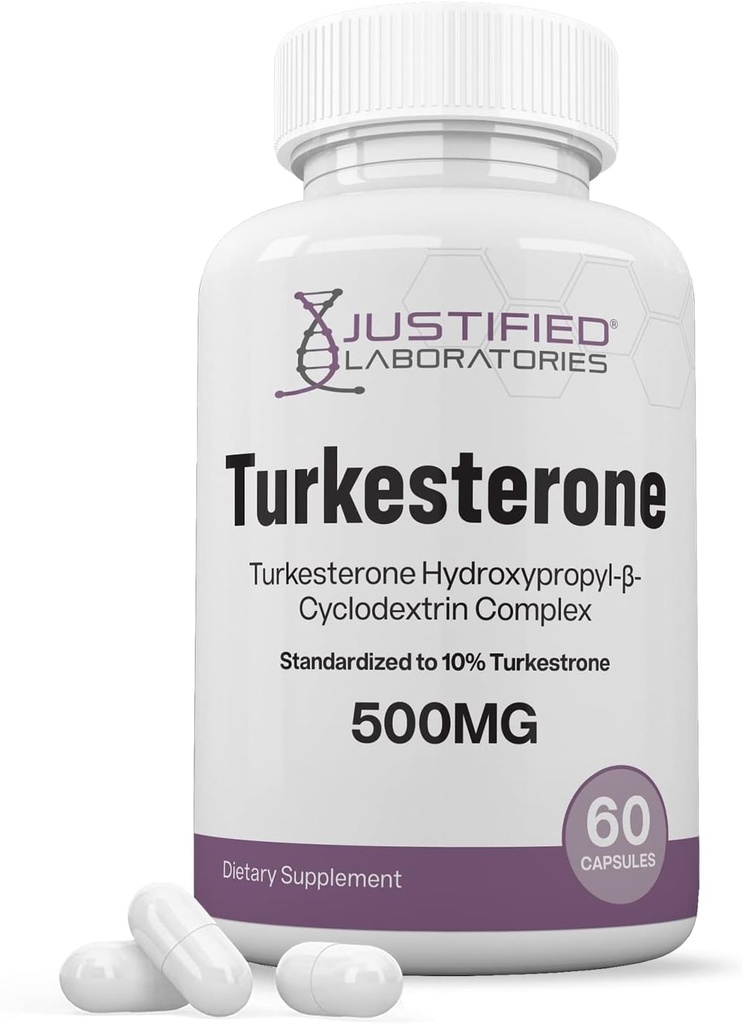 Justified Laboratories Turkesterone 500mg 10% Standardized Φυσικά Αύξηση αντοχής Stamina 60 κάψουλες
