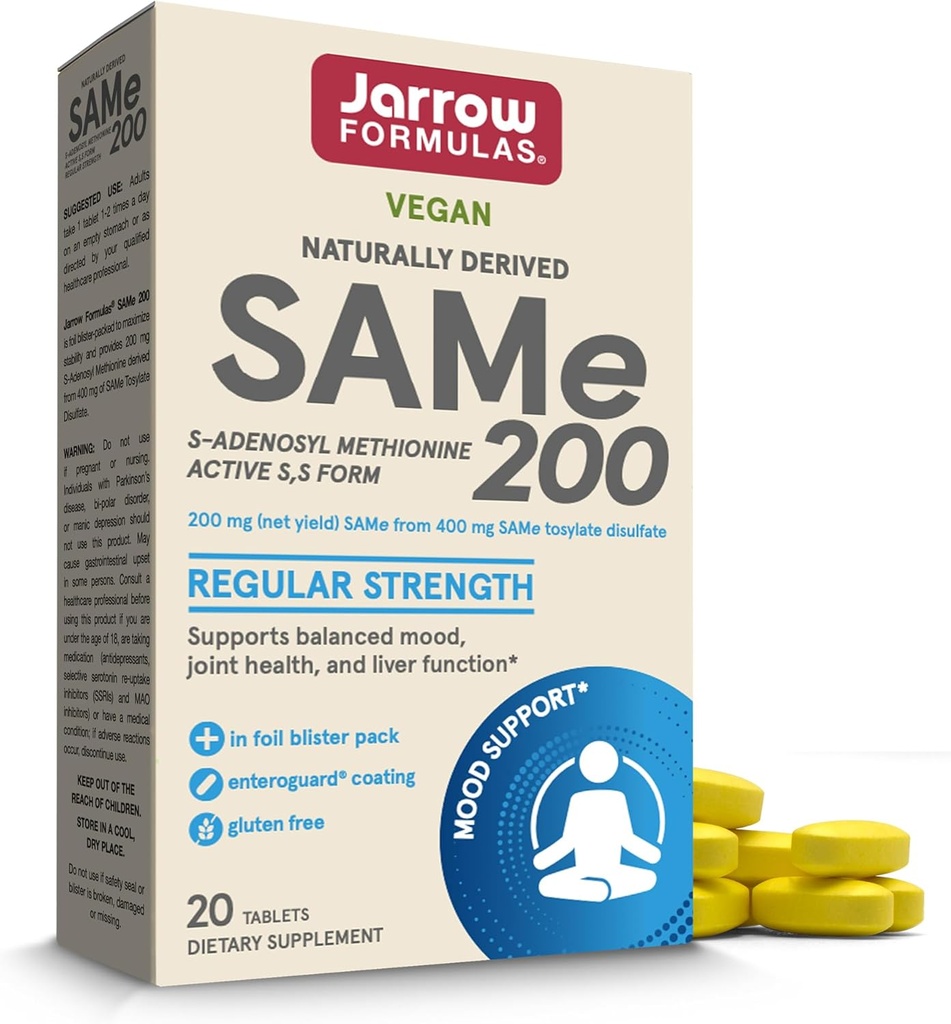 Jarrow Formulas Ίδια 200 mg, υποστηρίζει κοινή υγεία, λειτουργία του ήπατος, μεταβολισμός του εγκεφάλου, 20 δισκία, έως και 20 ημέρες προσφοράς