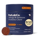 PetLab Co. Αλλεργία & ανοσοποιητικά καθημερινά προβιοτικά για σκύλους. Υποστηρίζει την παραγωγή ζύμης, εποχιακές αλλεργίες, διαλείπουσα φαγούρα, κόκκαλο & Digestive υγεία για σκυλιά μεσαίου μεγέθους, συσκευασία μπορεί να Vary