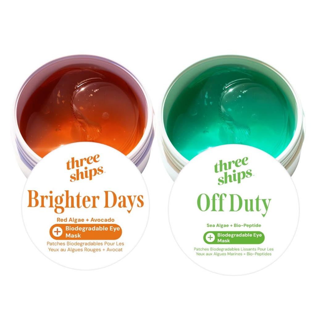 Τρία πλοία Μάσκα δώρου - Βιοδιασπώμενες Μάσκες ματιών – Όπως έχει δει για Dragons’ Den – Κάτω Eye Patches για την Puffy και τους Σκοτεινούς Κύκλους – Θεραπεία τσάντα ματιών, 30 σύνολα (60 patches), 2.96 oz