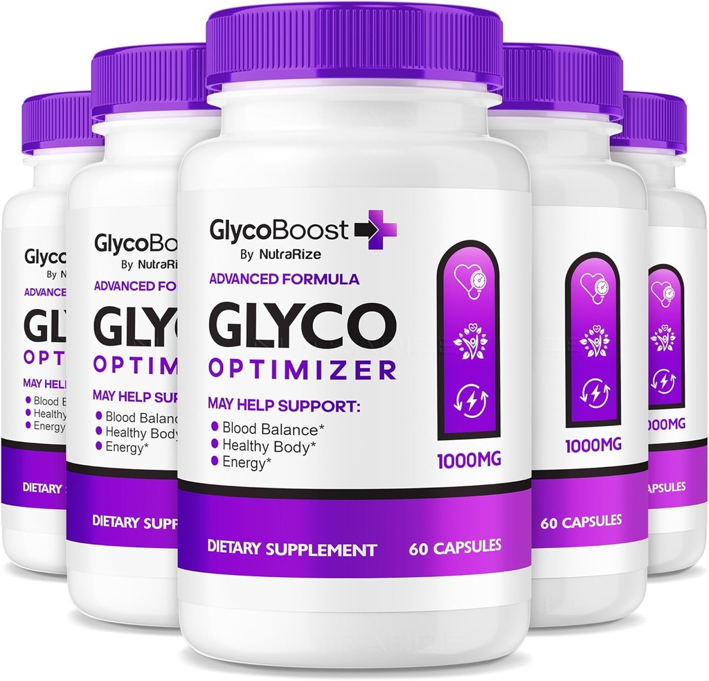 NutraRize (5 Pack) GlycoBoost - Official Glyco Boost Blood Support Formula, All Natural Capsules for Healthy and Stable Levels, GlycoBoost Blood Vessel Cleaner, Glyco Boost Optimizer (300 Capsules)