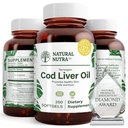 Natural Nutra Νορβηγικό συμπλήρωμα λιπαντικού γάδου, βοηθά στη διατήρηση του δέρματος, βοηθά στη διατήρηση της πυκνότητας του σώματος, την υγεία των ματιών και τα νεύρα λειτουργία, προωθεί την οδοντιατρική υγεία, υποστηρίζει καρδιοαγγειακή υγεία, 250 Softgels