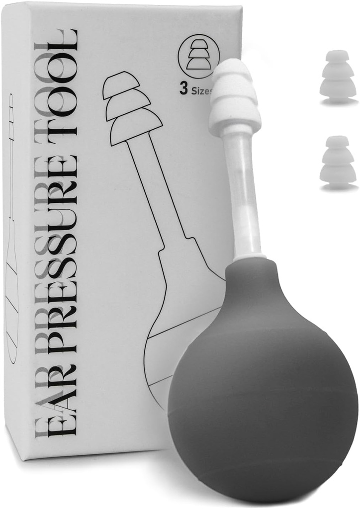 Φυσική συσκευή ανακούφισης της πίεσης του αυτιού, προϊόντα ανακούφισης της ημικρανίας μέσω της εσωτερικής πίεσης του αυτιού, συσκευή ανακούφισης του πόνου του αερόσακου για την αναπνοή (Gray)