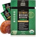 Ultimate Reishi Mushroom Formula – 30 Μερίδες –100% Καθαρό, Premium και Βιολογικό Εκχύλισμα Reishi και Σπόρες Σκόνη - Ganoderma Lucidum, Lingzhi - Υψηλής ισχύος σκόνη (30 γραμμάρια)