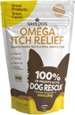 SAVE.DOG Omega Itch Relief for Dogs – Healthy Skin and Coat Supplement with Vitamin E, Flax Oil, and Salmon Oil for Itch Relief - Pet Supplement with a Cause (70 Chews)
