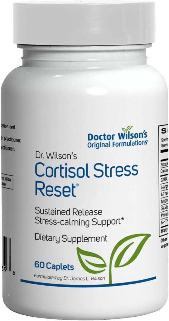 Η αρχική φόρμουλα Cortisol Stress του γιατρού Wilson επαναρυθμίζεται για την κορτιζόλη, Mood και Sleep Support 60 καπελάκια
