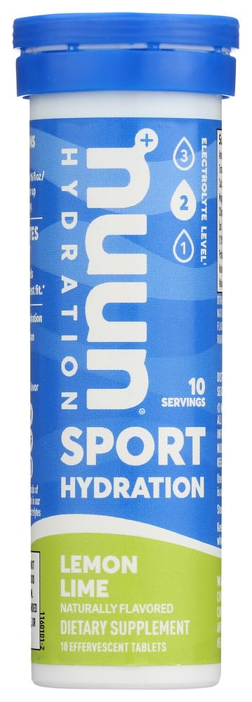 Nuun Ενεργό: Λεμόνι+Lime Electrolyte Ενισχυμένα δισκία ποτών(6- Συσκευασία των 10 δισκίων)6