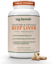 Ultra Human Big Farmer Grass-Fed & Finished Beef Liver Capsules – 180 Ct, Υποστηρίζει την ενέργεια, Detox, Digestion & Immunity, Μη-GMO Αποξηραμένο Beef Organ Supplement for Liver Health & Full-Body Wellness