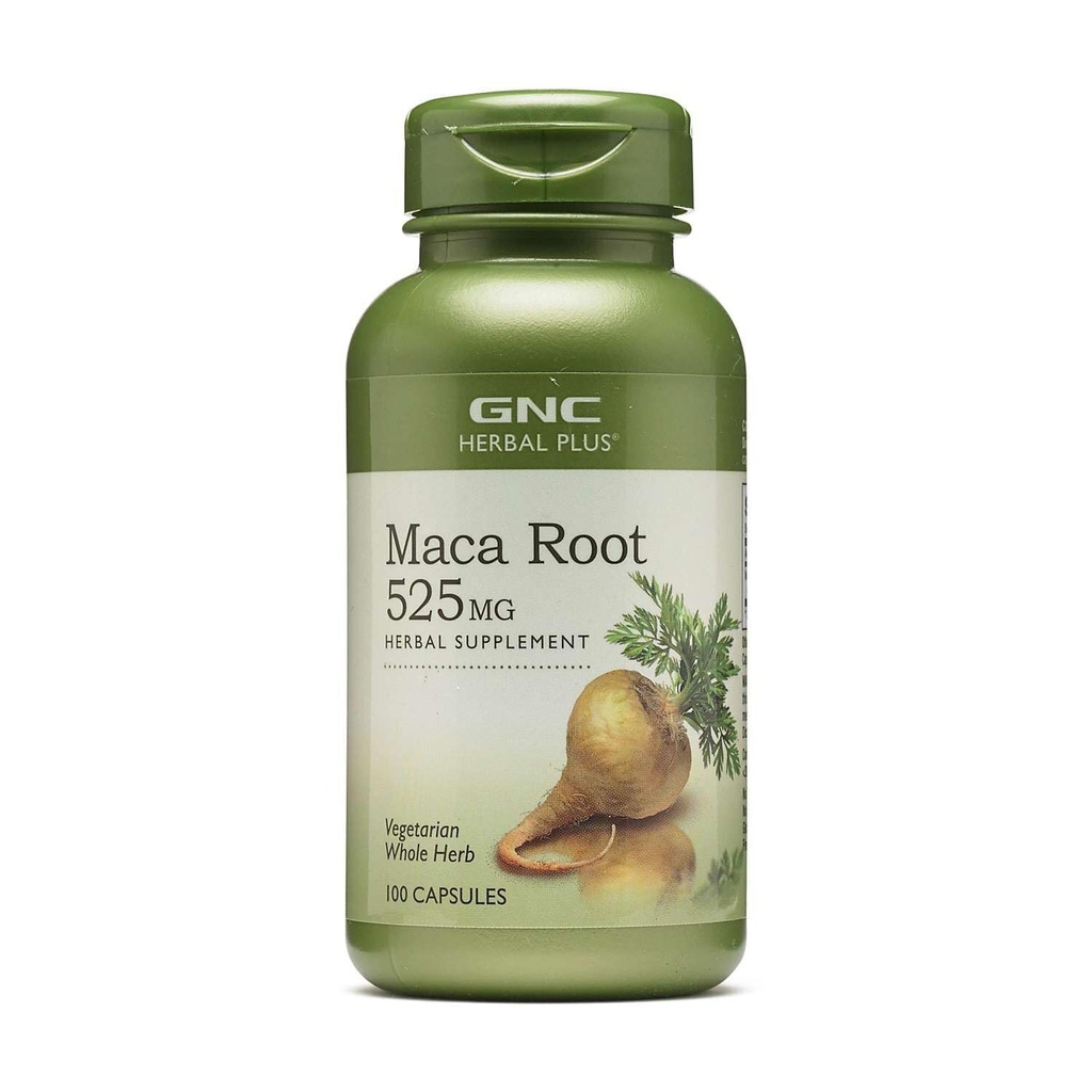 GNC Herbal Plus Maca Root 525mg, Υποστηρίζει ζωτικότητα, 100 κάψουλες