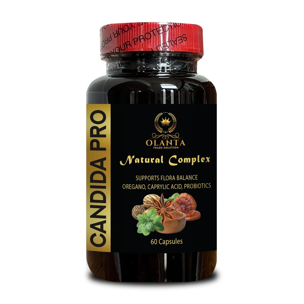 Candida PRO Complex - Βιταμίνη Candida, Oil Ρίγανη, Wormwood, Κάψουλες Μαύρου Καρύδι Βιολογικά, κάψουλες Reishi Mushroom - 1 Φιάλη 60 Κάψουλες