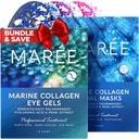 MAREE Eye Gels & Μάσκες Προσώπου Bundle - Under Eye Gels for Puffy Eyes and Dark Circles, Φύλλο Ενυδατικές Μάσκες - Θαλάσσιο Κολλαγόνο & Υαλουρονικό Οξύ, Πράσινο & Κόκκινο εκχύλισμα Φυκιών - για όλους τους τύπους δέρματος