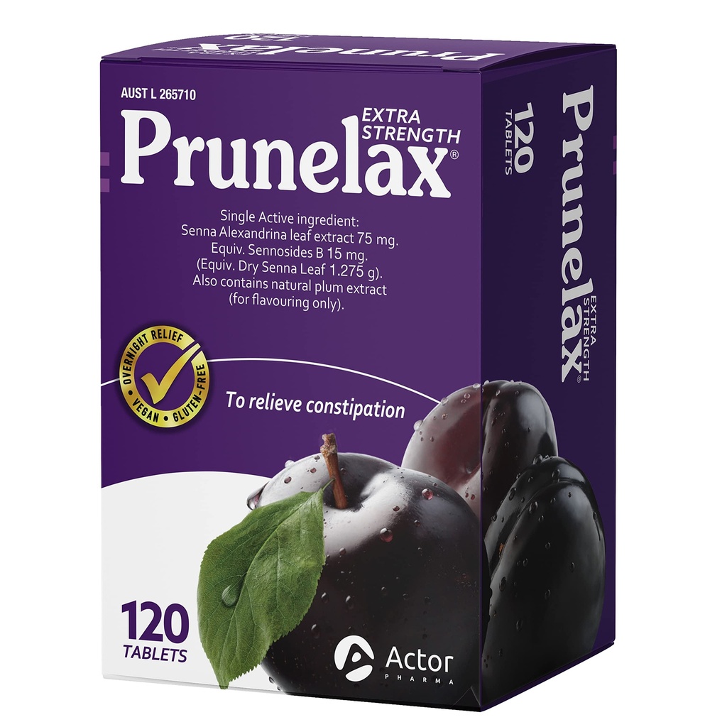 Prunelax Δισκία - Επιπλέον δύναμη Φυσικό συμπλήρωμα λάξευσης που περιέχει υψηλής αντοχής Senna για την ανακούφιση της δυσκοιλιότητας & επαναφορά κανονική κίνηση του εντέρου-120 δισκία