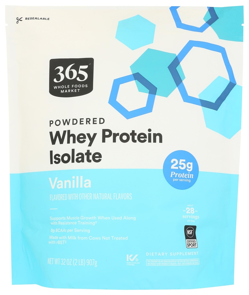 365 από Whole Foods Market, Whey Protein Isolate, Βανίλια, 32 Ουγγιά