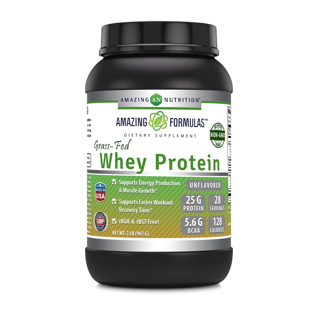 Amazing Formulas Grass-Fed Whey Protein Powder 