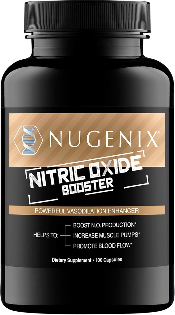 Nugenix Nitric Oxide Booster Supplement - Νιτρική ροή οξειδίων, L-αργινίνη, L-Citrulline, Pine Bark Extract - αγγειοδιασταλτικό - 100 κάψουλες