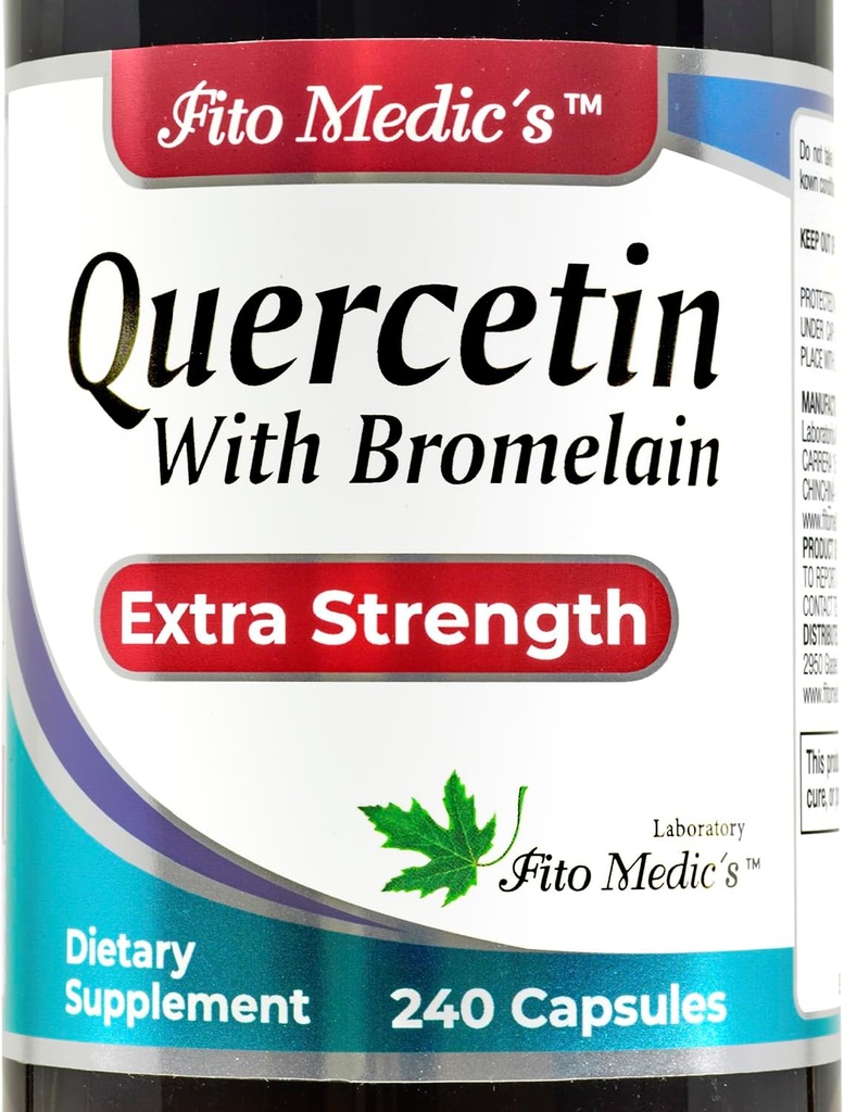 FITO MEDIC'S Lab | Quercetin with bromelain | 240 Capsules | quercetin | bromelain Supplement | quercetin Supplements |Ultra high Absorption | bromelain.