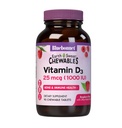 Bluebonnet Nutrition EarthSweet Vitamin D3 1000IU - Συμπλήρωμα υποστήριξης οστών & ανοσοποιητικών - Raspberry Chewable Vitamin D συμπλήρωμα για γυναίκες & άνδρες - Χωρίς σόγια, χωρίς γλουτένη, μη- ΓΤΟ - 90 δισκία