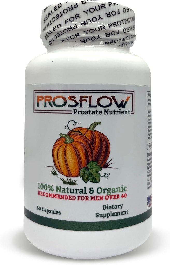 Prosflow Organic Prostate Nutrient 60 Κάψουλες, Υποστήριξη για την Υγεία των Ανδρών