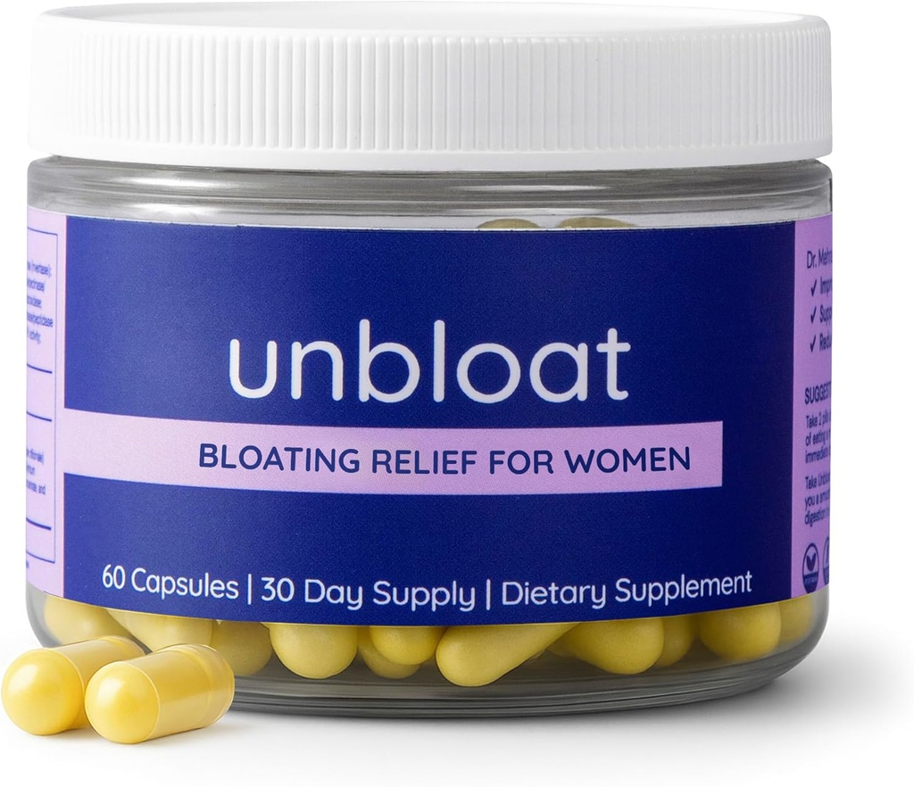 Αντι-Bloat Χάπια για τις γυναίκες - Bloating Relief for Women & Digestive Supplement - Enhances Gut Health - No Bloat Formula with Prebiotics & Probiotics - Debloating Συμπληρώματα - 60 Count