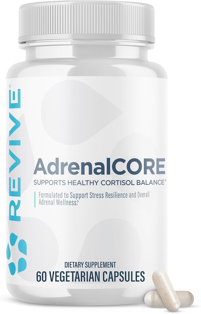 Revive MD Adrenal Support Supplements for Fatigue - Natural Cortisol Manager & Supplement with Rhodiola Rosea & Ashwagandha Προωθεί Ενεργειακά Επίπεδα & Ψυχική Απόδοση - Άνδρες & Γυναίκες - 30 Υπηρεσίες