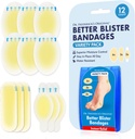 Dr. Frederick's Original Better Blister Banges - 12ct - Αδιάβροχη - 40% Περισσότερα Μαξιλάρι - Υδροκολλοειδής Μπάντες για τα πόδια, τα δάχτυλα, & τακούνια - Κυψέλες για την πρόληψη και την ανάκτηση - Variety Pack