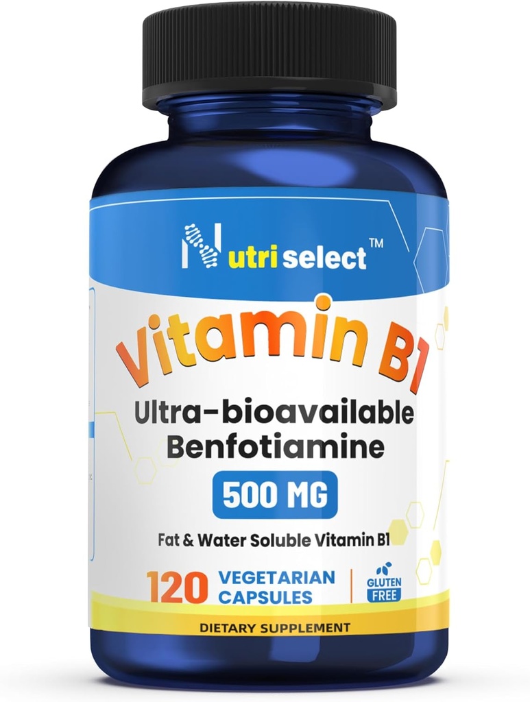 με 500 mg βιταμίνης Β1 ανά καψάκιο, το προϊόν αυτό διατίθεται σε συσκευασία 120 καψακίων και είναι Μη ΓΤΟ, Vegan και Χωρίς Γλουτένη