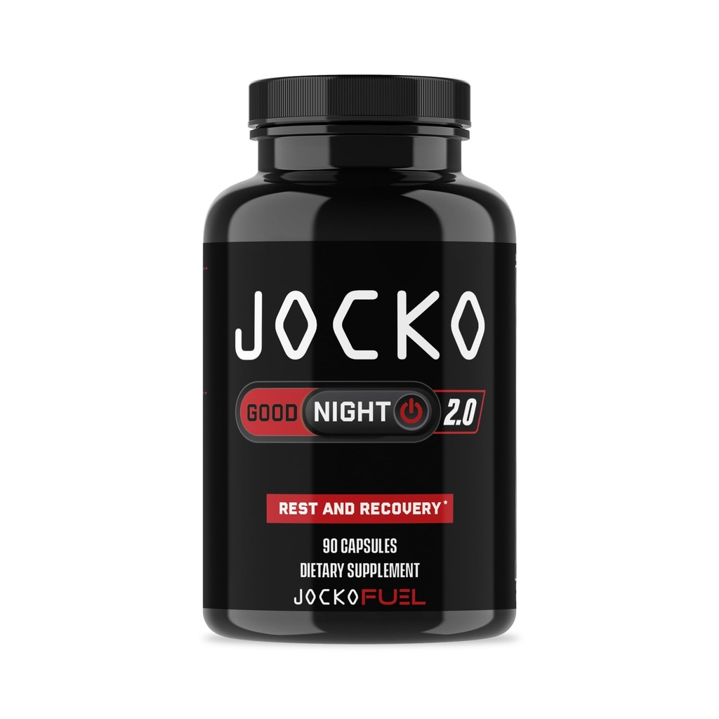 Jocko Καύσιμο Καλή Νύχτα Φυσική Βοήθεια για τον Ύπνο για Ενήλικες - χάπια ύπνου για την ανάπαυση & την αποκατάσταση, Μη-Habbit που αποτελούν με ταρτάρ Cherry Extract, L-Θεανίνη, Λεβάντα, και Λεμονό Balm (90 κάψουλες) Συσκευασία Μαΐου Vary