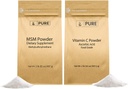 PURE ORIGINAL INGREDIENTS Vitamin C Powder & Methylsulfonylmethane MSM Powder Bundle, (2 lb) Always Pure, Dietary Supplements