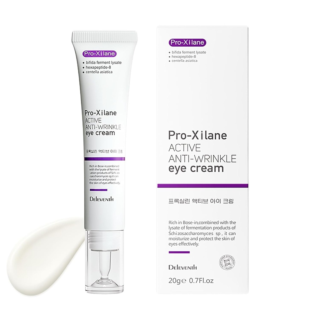Delevent Korean Brand Pro-Xilane Active Anti-Wrinkle Eye Cream 20g / Anti-Gearning, Anti-Oxidation, Fade Fine Lines, Μειώνει τις ρυτίδες, τους Σκοτεινούς Κύκλους & την Παχυσαρκία για Youthful, Bright Eyes