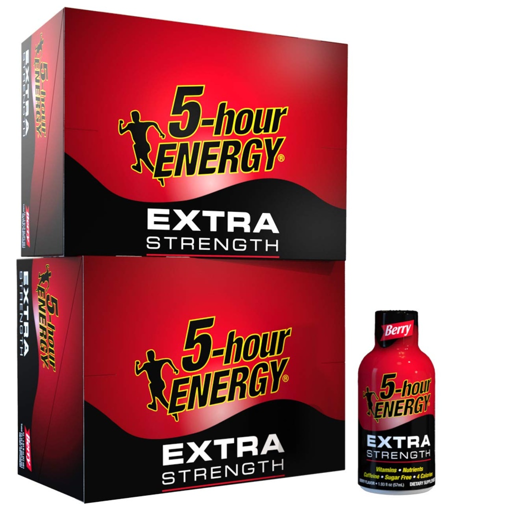 5-Hour Ενεργειακό Shot, Extra Strength Berry, 1,93 oz. 24 πακέτο
