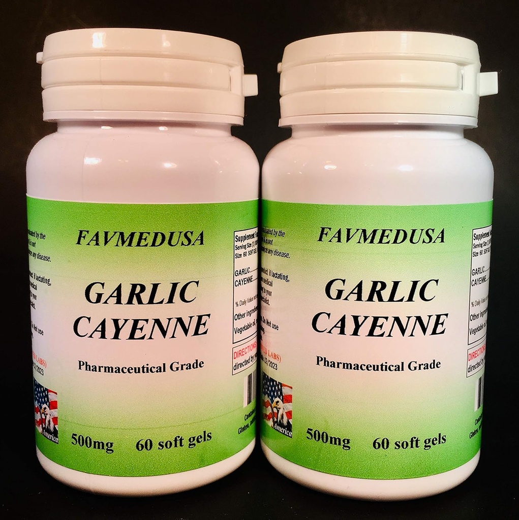 Garlic Cayenne, Made in USA - 120 (2x60) softgels