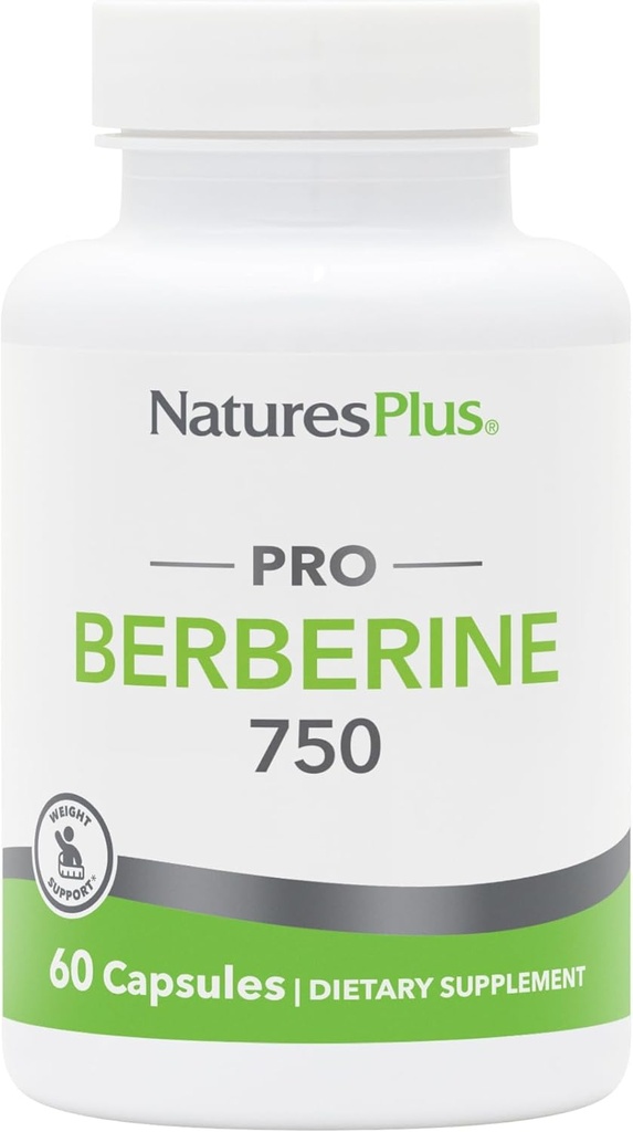 Natures Plus PRO Berberine 750 mg - 60 Capsules - Supports Healthy Metabolism - Non-GMO, Vegan & Gluten Free - 30 Servings