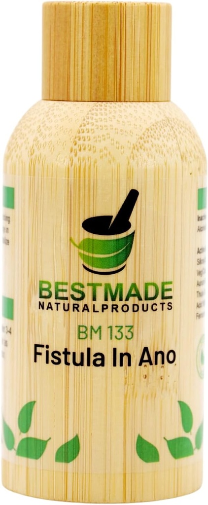 Bestmade Natural Products Fistula in Ano BM133 - Φυσική θεραπεία για την απαλλαγή στον πρωκτό, Βοηθά στην κανονικοποίηση κινήσεων του εντέρου & Relieve Throbbing Pains, 30 mL σταγόνες