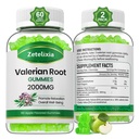 2 Πακέτο Organic Valerian Root Gummies, συμπλήρωμα βοτάνων για την υποστήριξη χαλάρωσης και διάθεσης, Gummies ύπνου Χωρίς μελατονίνη για ενήλικες, Vegan, μη-GMO, Apple Γεύση, 120 Count