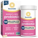Renew Life Γυναικεία Probiotic Κάψουλες, 50 δισεκατομμύρια CFU Εγγυημένα, Υποστηρίζει το pH Ισορροπία, Κολπική, Ουρολοίμωξη, Πειθαρχία και Ανοσοποιητική Υγεία (2), L. Rhamnosus GG, Γαλακτοκομικά, Σόγια και Χωρίς Γλουτένη, 60 Count