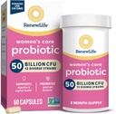 Renew Life Γυναικεία Probiotic Κάψουλες, 50 δισεκατομμύρια CFU Εγγυημένα, Υποστηρίζει το pH Ισορροπία, Κολπική, Ουρολοίμωξη, Πειθαρχία και Ανοσοποιητική Υγεία (2), L. Rhamnosus GG, Γαλακτοκομικά, Σόγια και Χωρίς Γλουτένη, 60 Count