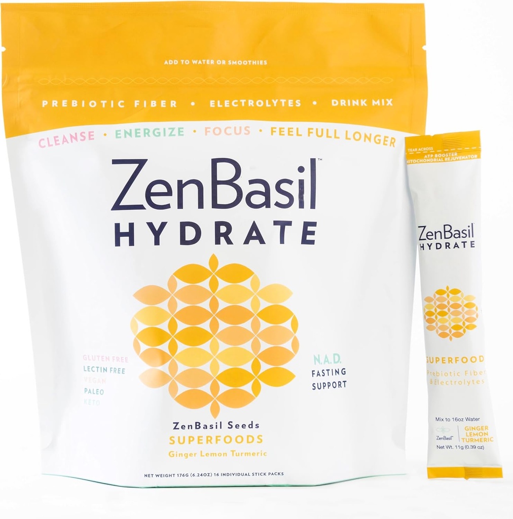 Zen Basil Hydrate - Τζίντζερ Λέμον Turmeric 
