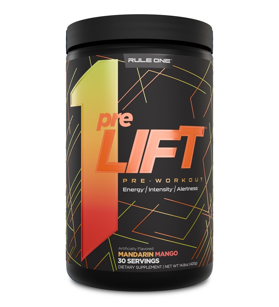 Κανόνας 1 πριν από την άσκηση - 6g Citrulline, 3.2g Beta Alanine, 3 Caffeine Sources + 20 άλλοι για την ενέργεια, εγρήγορση, & αντοχή (30 υπηρεσίες, Mandarin Mango)