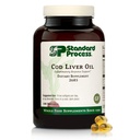 Standard Process Cod Liver Oil - Aids Healthy Skin & Eyes με Ωμέγα-3 Λιπαρά Οξέα & Βιταμίνες Α και Δ - Υποστήριξη για την Υγεία των Οστών & των Δοντιών - Χωρίς γλουτένη, Μη-Dairy & Μη-Σόγια - 180 Softgels (60 Services)