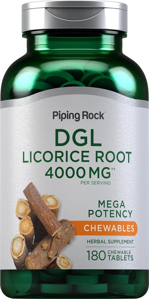 Piping Rock DGL Licorice Μασώμενα δισκία 4000mg 