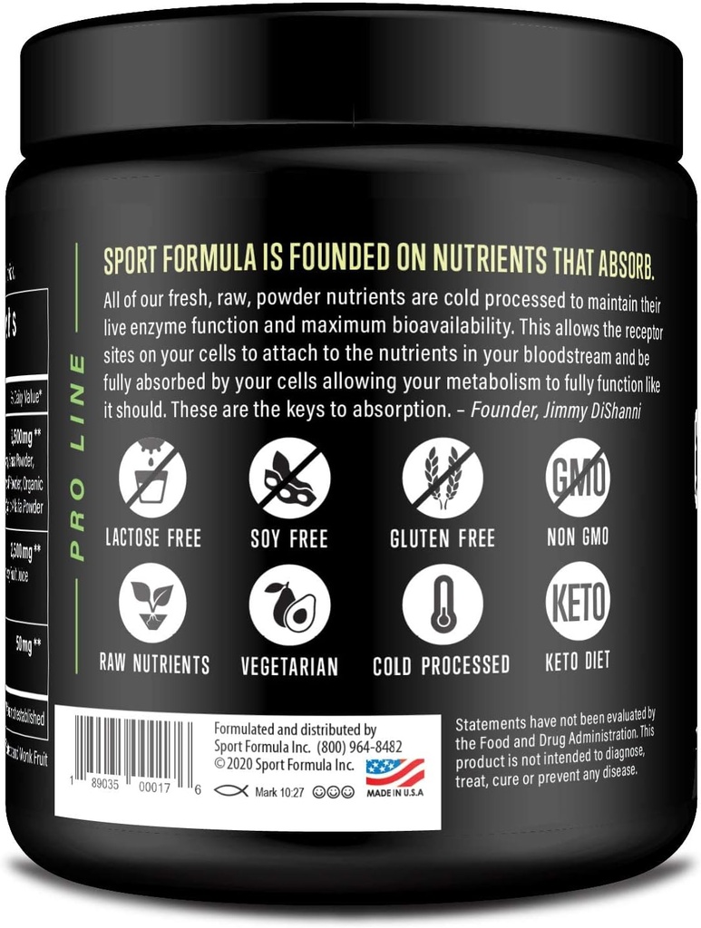 Βιολογικά Πράσινα Superfood σκόνη, κρύο πιεσμένο Vegan και Keto σκόνη, μη-GMO, χαμηλή θερμίδα ημερήσια πράσινη σκόνη χυμό