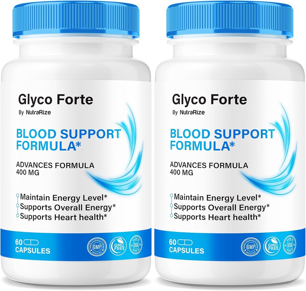 (2 Pack) Glyco Forte κάψουλες, Επίσημη Glyco Forte για τη διατήρηση της συνολικής υγείας, Όλα φυσικά Formula για την υποστήριξη της κυκλοφορίας του αίματος, Premium Glyco Forte Pastillas αναθεώρηση (120 κάψουλες)