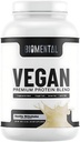Biomental Vegan Protein Powder - Βανίλια - Χωρίς γλουτένη - Μη ΓΤΟ - Πρωτεΐνη Βασισμένη σε φυτά - Υποστηρίζει απώλεια βάρους & μυϊκή ανάπτυξη - Ενισχυμένη απορρόφηση - Ιδανική για άνδρες & γυναίκες - 2 lbs