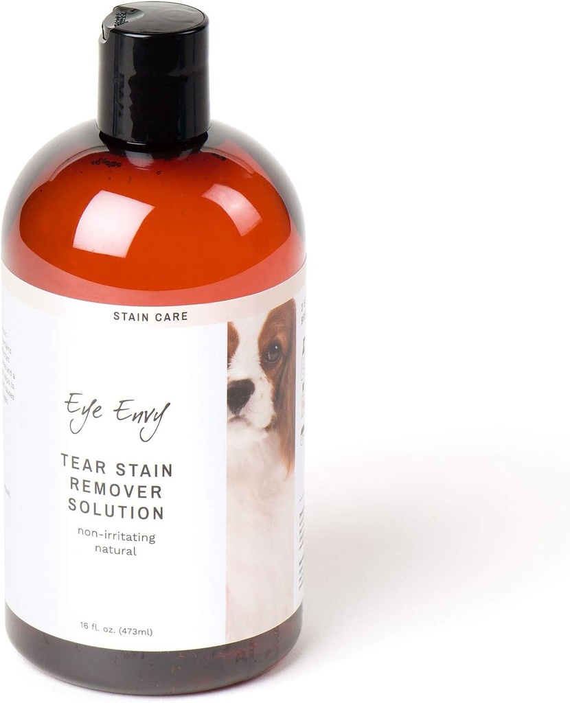 Eye Envy Tear Stain Remover Solution for Dogs. 100% Φυσικό, Ασφαλές. Προτείνεται από AKC Breeders, Vets, Handlers, Groomers. Περιέχει κολλοειδές ασήμι. 16 oz. Κατασκευασμένο στις ΗΠΑ